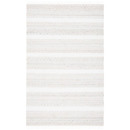 Safavieh 4 x 6 ft. Striped Kilim Global Rectangle Flat Weave Rug Beige & Ivory STK105B-4